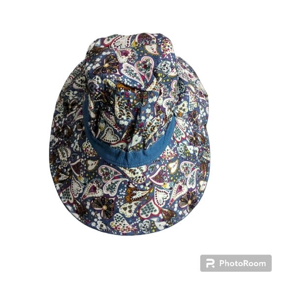 Wide Brim Hat. Reversible. Blue/Multi color. NWT. - Picture 6 of 12
